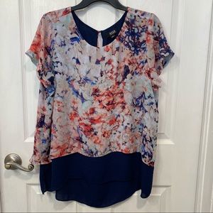Pink and navy top